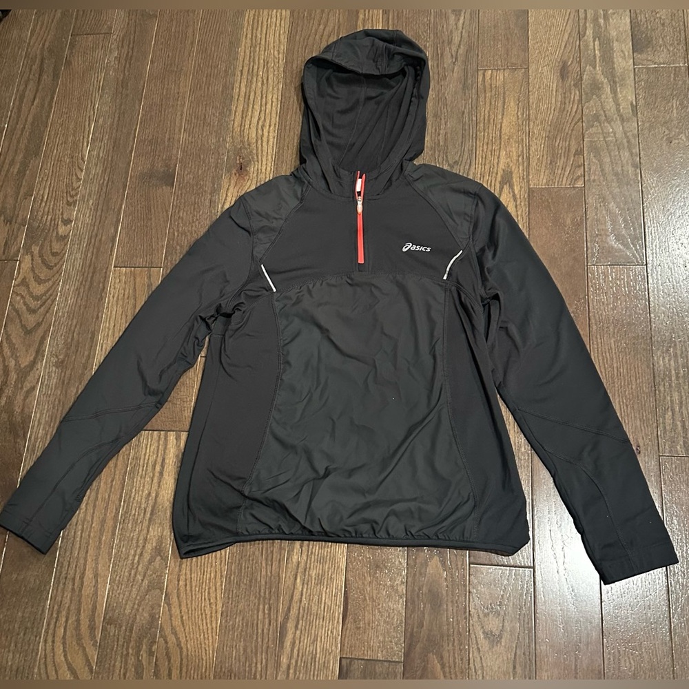Asics Women's running half-zip pullover hooded jacket